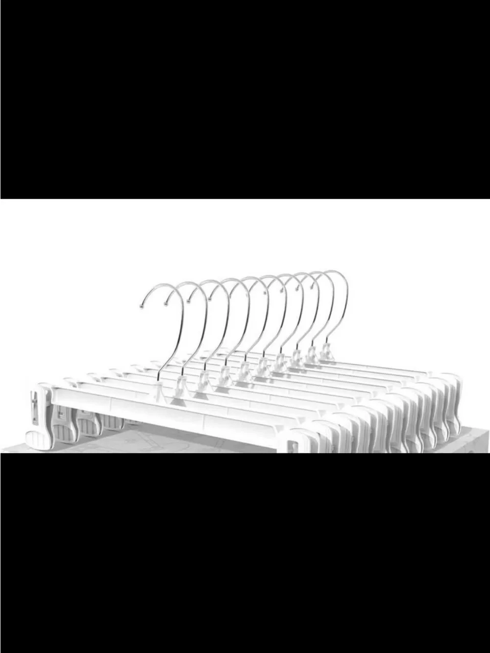 8 Pack White Pant / Skirt Hangers